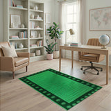 Emerald Green Crocodile Scale Area Rug