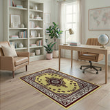 Elegant Cream Persian Medallion Area Rug
