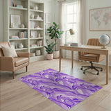 Purple Fluid Abstract Area Rug