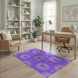 Purple Cat Bell Paw Kids Area Rug