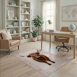 Shaggy Highland Cow Brown Area Rug