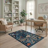 Octopus Ocean Blue Area Rug
