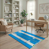 Retro Airport Runway Top-Down Kids Rug