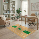 Basketball Court Wood Grain Area Rug