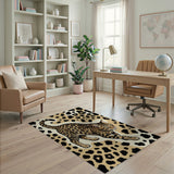 Prowling Leopard Area Rug