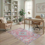 Distressed Vintage Pink Distressed Vintage Area Rug