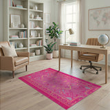 Vibrant Pink Southwestern Area Rug