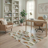 Golden Wheat Stalks Area Rug