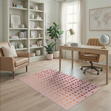 Warm Ombre Polka Dot Area Rug
