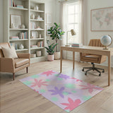 Pastel Multi-Color Abstract Floral Area Rug