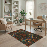 Multi-Color Lantern Backpack Area Rug