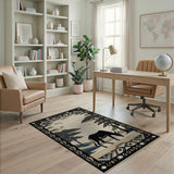 Southwestern Savanna Oryx Silhouette Rug