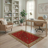 Golden Acorn Red Oriental Area Rug