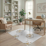 Whimsical Golden Clouds and Doves Area Rug