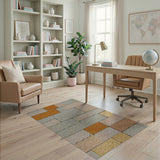 Variegated Stone Paver Geometric Rug