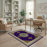 Purple Ornate Purple Mandala Persian Area Rug