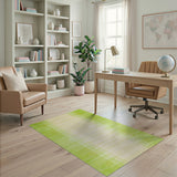 Vibrant Green Vertical Stripe Geometric Area Rug