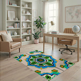 Traditional Persian Multi-Color Tile Area Rug