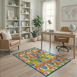 Whimsical Mushroom Forest Boho Chic Area Rug