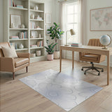 Ethereal Light Blue Floral Area Rug