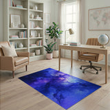 Cosmic Nebula Swirl Abstract Area Rug