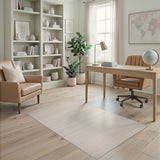 Beige and Neutral Beige Wavy Lines Area Rug