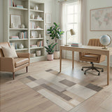 Geometric Modern Modern Geometric Beige Neutral Area Rug