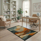 Abstract Wavy Landscape Area Rug