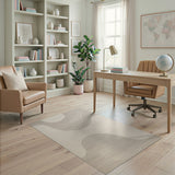 Abstract Wave Beige Abstract Area Rug