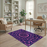 Traditional Persian Pink Pink Floral Medallion Persian Area Rug