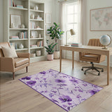 Purple Floral Vintage No. 10 Area Rug