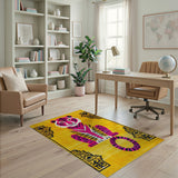 Vibrant Pink Tiger Heritage Tribal Rug