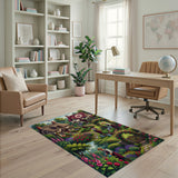 English Cottage Rose Garden Floral Rug