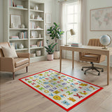 Vibrant ABC Alphabet Kids Rug with Cute Animals