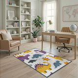 Colorful Dinosaur Kids Cartoon Area Rug
