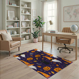Halloween Gnomes Cats Pumpkins Pattern Rug