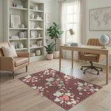 Playful Pink Hearts Arrows Pattern Rug
