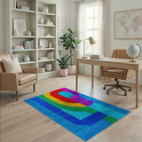 Vibrant Geometric Multi-Color No. 15 Area Rug