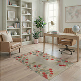 Cherry Branch Fruit Pattern Area Rug