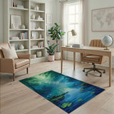 Misty Forest River Lotus Area Rug