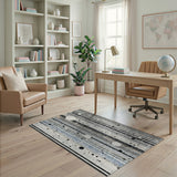 Modern Geometric Stripe Polka Dot Area Rug