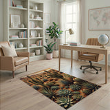 Southwestern Desert Cacti Sunset Area Rug