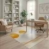 Abstract Orange Sunglasses Area Rug