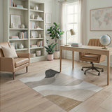 Abstract Area Beige Neutral Abstract Wave Area Rug