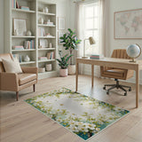 Cherry Blossom Hummingbird Floral Area Rug