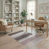 Modern Grey Ombre Striped Area Rug
