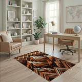 Southwestern Geometric Mountain Peaks Rug