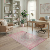 Traditional Persian Pink Elegant Pink Persian Floral Area Rug