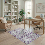 Floral Vintage Purple Purple Floral Vintage Area Rug