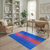 Multi-color and Patterns Vibrant Multi-Color Grid Geometric Area Rug